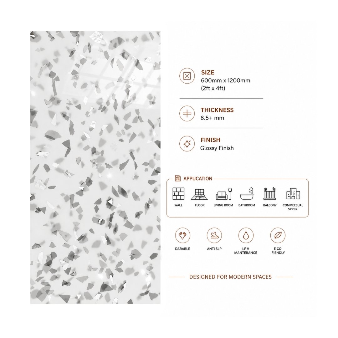 AL Simstone Grey Marble & Stone Living Area Tiles - My Home Studio